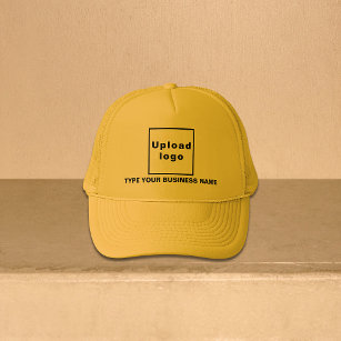 Business Name and Logo Yellow Trucker Hat