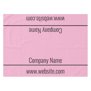 Business Name Black and Light Pink Text Template Tablecloth