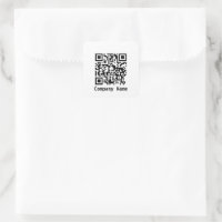 Business Name Black and White QR Code Template