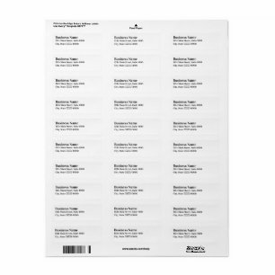 Business Name Black and White Return Address