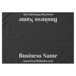 Business Name Black and White Text Template Tablecloth