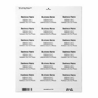 Business Name Black White Phone Number & Address 