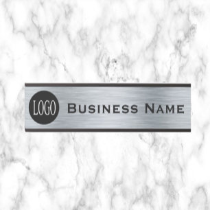 Business Name Company Office Door Sign Slvr Look
