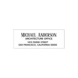 Business Name contact address architecture office Self-inking Stamp