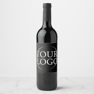 Business Name Create Your Own Company Text Wine Label