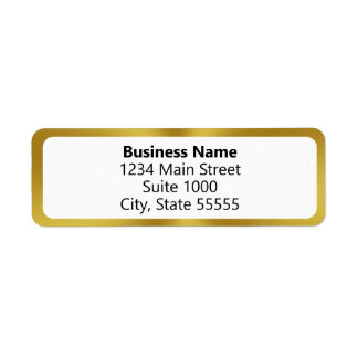 Business Name Gold White 4 Line Return Address