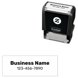 Business Name in Bold and Phone Number Template Self-inking Stamp