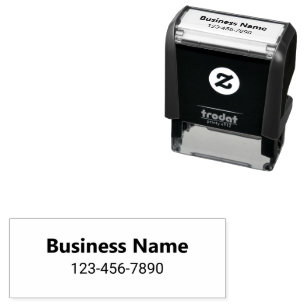 Business Name in Bold Font & Phone Number Template Self-inking Stamp