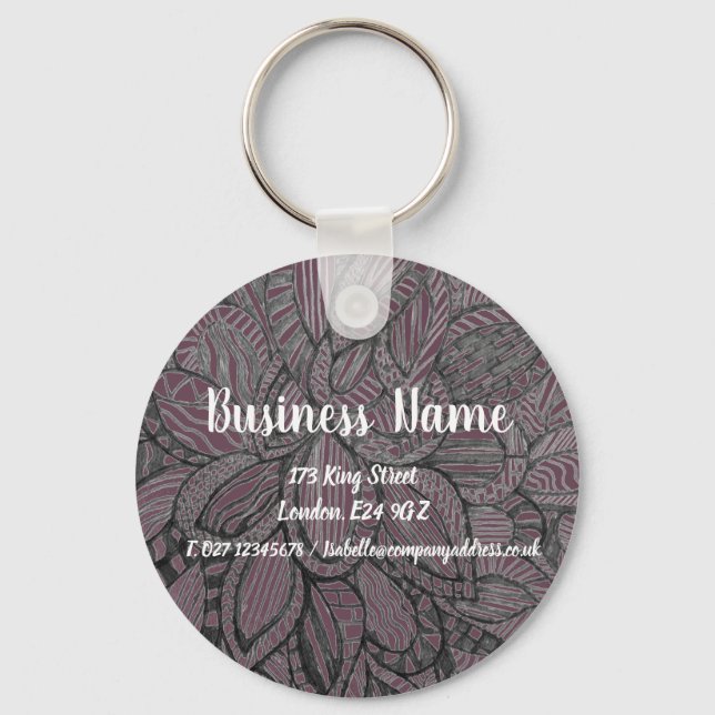 Business Name Marketing Personalised Key Ring (Front)