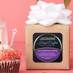 Business Name or Logo Product Container Square Sticker