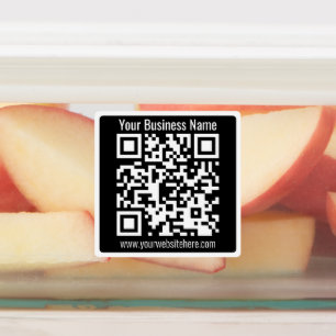 Business Name or other info & Customizable QR Code