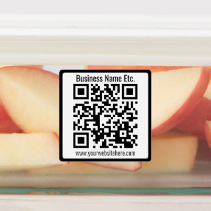 Business Name or other info & Customizable QR Code