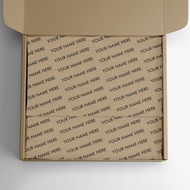 Business Name Packaging Branded Corporate Kraft Tissue Paper (Creator Uploaded)