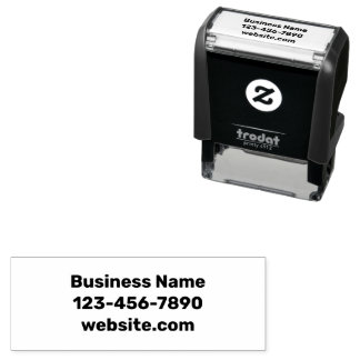 Business Name Phone Number and Website Template Self-inking Stamp
