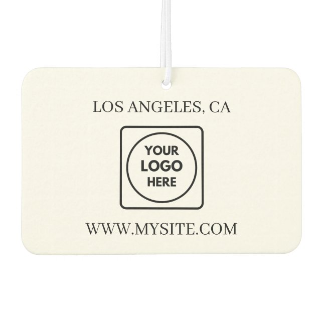 Business Name QR Code Contact Info Custom Air Freshener (Front)