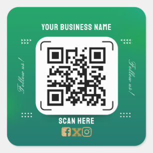 business name qr code sticker