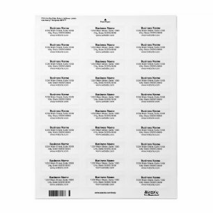 Business Name Return Address Website Template