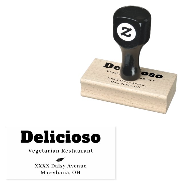 Business Name Rubber Stamp (Stamped)