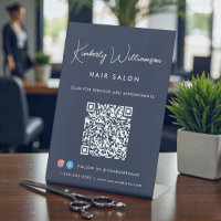 Business Name Stylish Signature Script QR Code