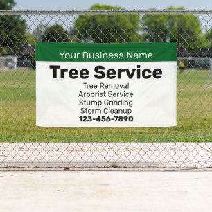 Business Name Tree Service Contractor Services Banner
