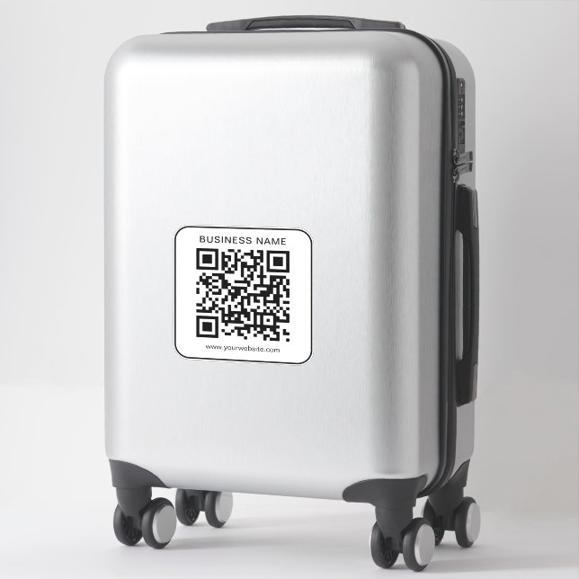 Business Name Url QR Code Template Custom Large (Suitcase)