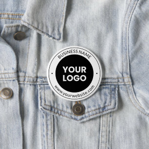 Business Name & Website or Slogan, Thank You Etc. 3 Inch Round Button