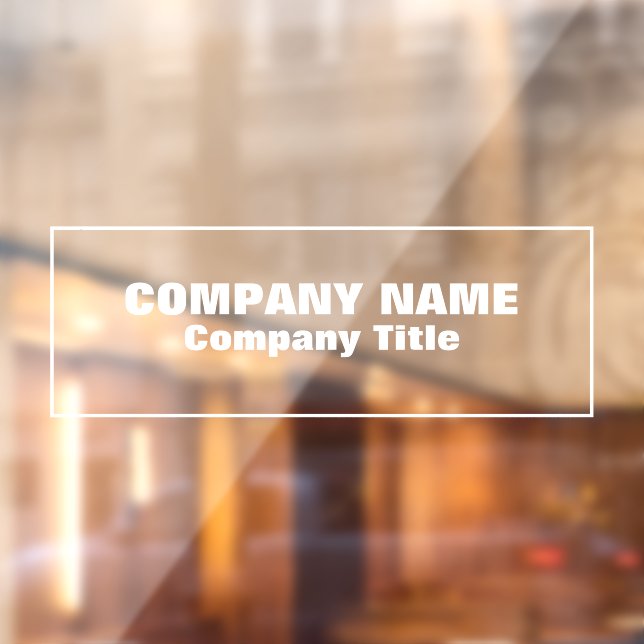 Business Name Window Cling (Sheet 2)