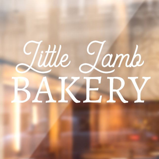 Business Name Window Cling Bakery Sign White  (Sheet 2)