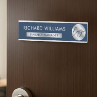 Business Navy & Silver Logo Staff Name Job Title