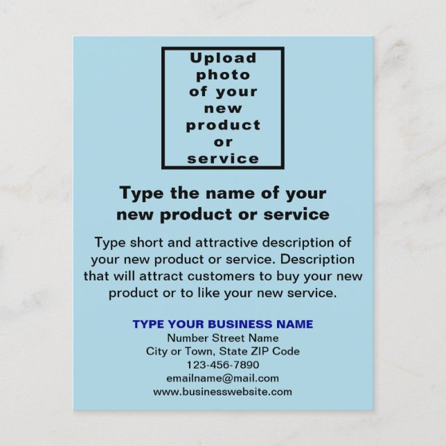 Business New Product or Service Light Blue Flyer (Front)