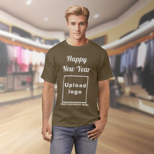Business New Year Greeting on Brown T-Shirt