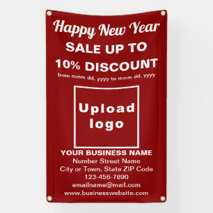 Business New Year Sale on Red Banner