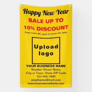 Business New Year Sale on Yellow Banner