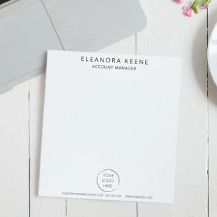 Business Notepad with Logo, Name, and Contact Info