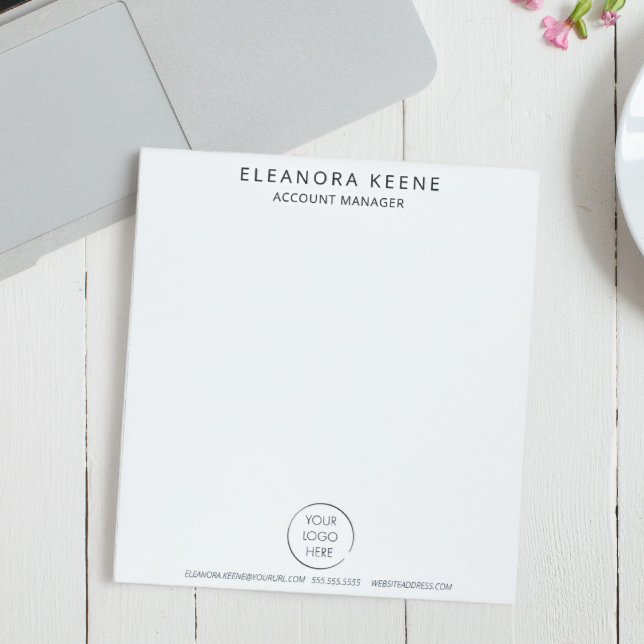 Business Notepad with Logo, Name, and Contact Info (Creator Uploaded)