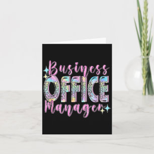 Business Office Manager Funny Front Teamwork Regio Card