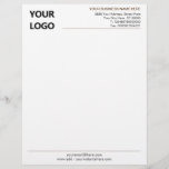 Business Office Modern Design Letterhead with Logo<br><div class="desc">Your Colours and Font - Simple Personalized Modern Design Business Office Letterhead with Logo - Add Your Logo - Image / Business Name - Company / Address - Contact Information - Resize and move or remove and add elements / image with customization tool. Choose Your Text Colour / Font /...</div>