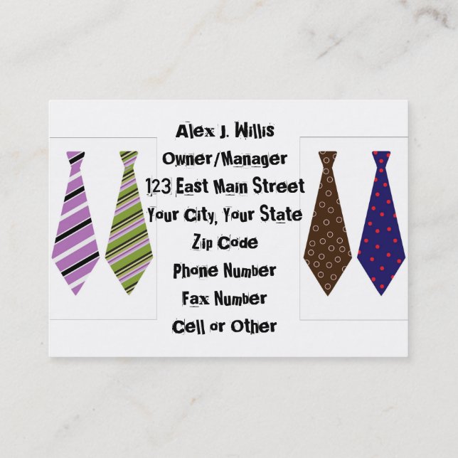 Business Office Professional Card (Back)