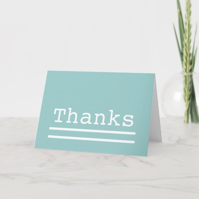 Business Official Green & White Thank You Card (Front)