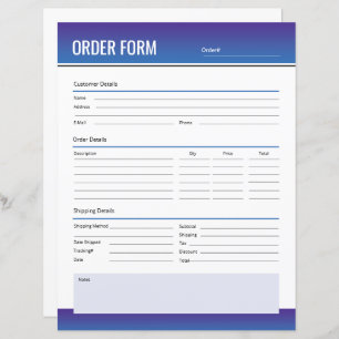 Business Order Form Template