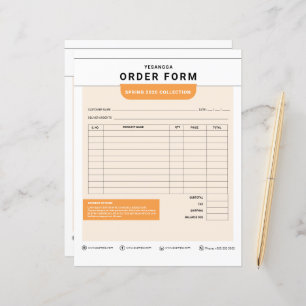 Business Order Form Template Easy Customizable
