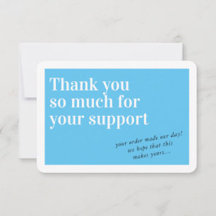 BUSINESS ORDER INSERT chic thank you aqua blue