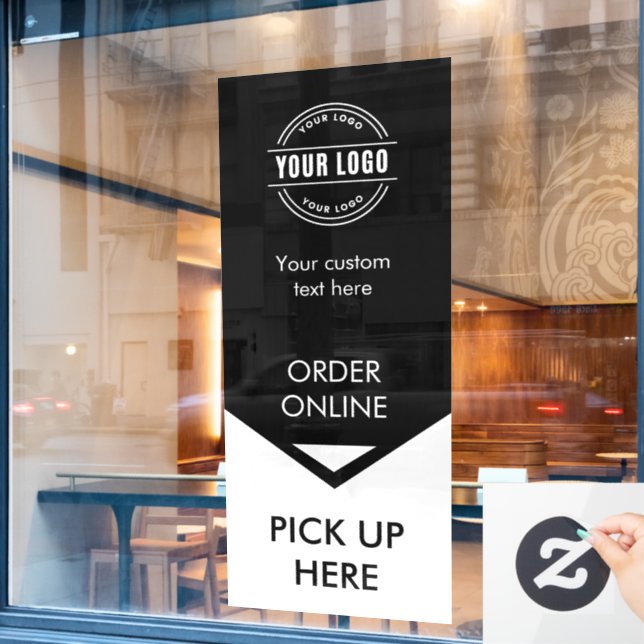 Business Order Online Pickup Here Sign (Cafe Window)