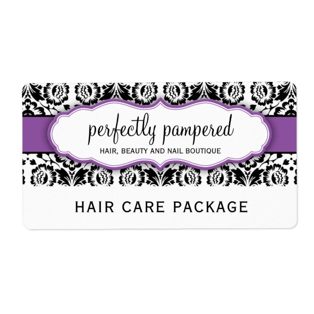 BUSINESS PACKAGING stylish damask black purple (Front)