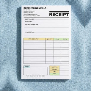 (Business Pad) Payment Sales Invoice Receipt Book Post-it Notes