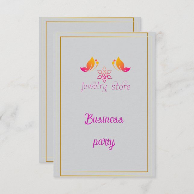 Business party invitation (Front/Back)