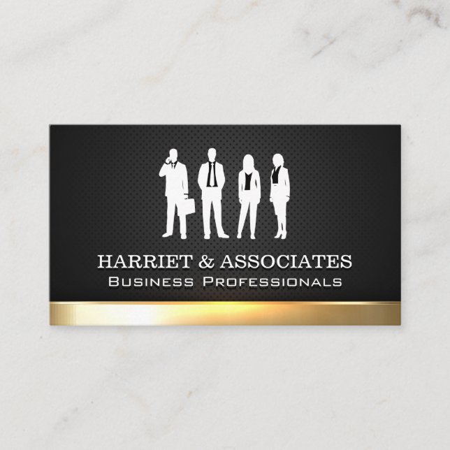 Business People | Gold Shine Trim Card (Front)