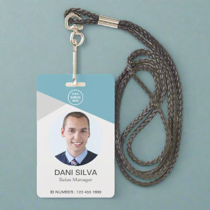 Business Personnel Staff Employee Photo Barcode Badge