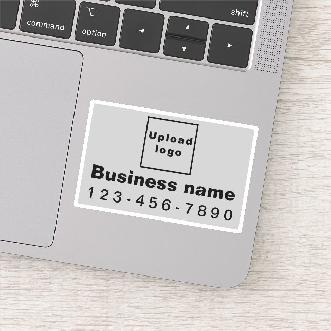 Business Phone Number on Grey Rectangle Vinyl (Detail)