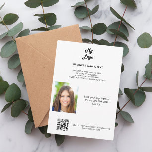 Business photo qr code beauté spa maquillage carte